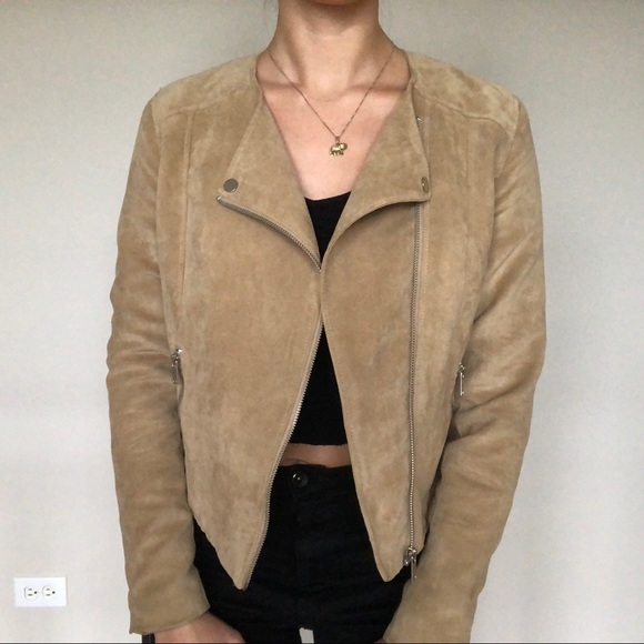 DIVIDED Tan Faux Suede Jacket - Picture 2 of 6